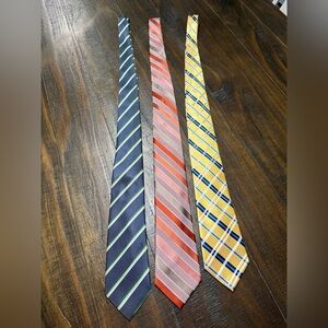 Stylish Men's Tie Set - Navy, Red, Yellow